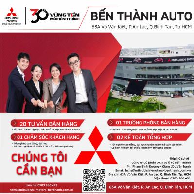 MITSUBISHI BẾN THÀNH TUYỂN DỤNG NHÂN SỰ TƯ VẤN BÁN HÀNG.